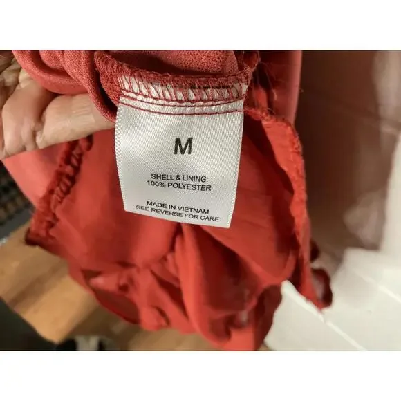 < Burnt Orange Sleeveless Maxi Dress Brand Unknown > - Picture 2 of 3